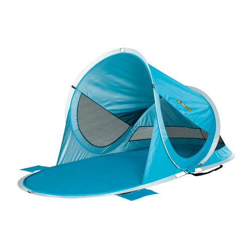 OZtrail Pop-Up Beach Dome Shelter UPF50+ 2.35x1.15m - Blue