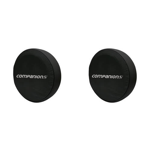 2PK Companion Caravan Wheel Cover For 31'' Spare Tyres - Black