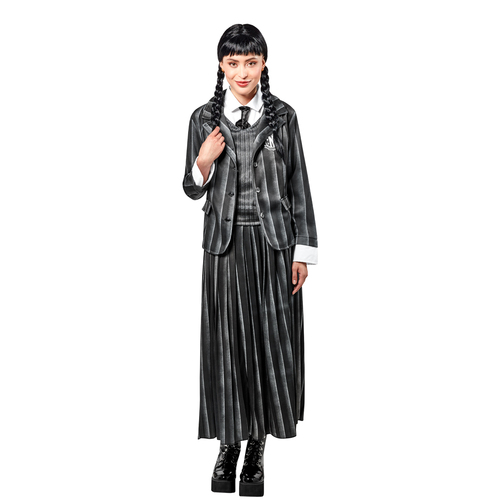 Wednesday Nevermore Academy Dlx Blk Adult Net Costume Party Dress-Up - M