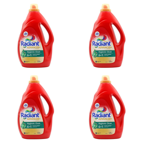 4PK Radiant Advanced Front And Top Loader Hygienic Clean Freshness 1.8L