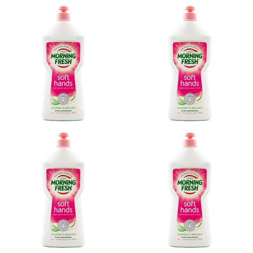 4PK Morning Fresh Concentrated Dishwashing Liquid 680ml Cucumber & Aloe Vera