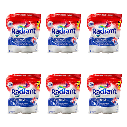 156pc Radiant Stain Attack Laundry Capsules 3in1 Front & Top Loader