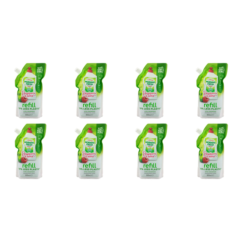 8PK Morning Fresh Concentrated Dishwashing Liquid Refill 800ml Raspberry/Apple