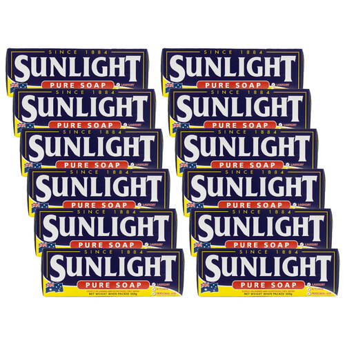 48pc Sunlight 500g Pure Bar Soap For Laundry/Kitchen/Hand Wash