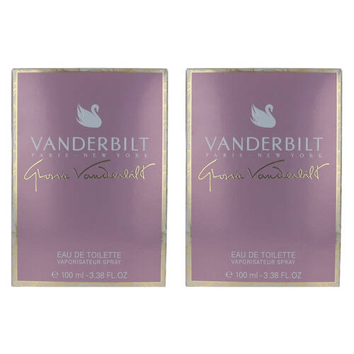 2PK Gloria Vanderbilt Vanderbilt Women's Eau De Toilette Spray 100ml EDT