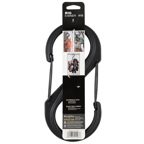 Nite Ize S-Biner Plastic Double Gated Carabiner #10 - Black