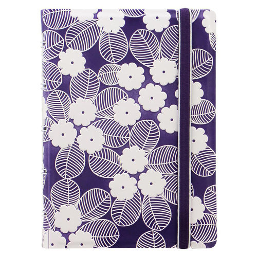 Filofax Impressions Pocket Notebook A4/A5 Refillable Purple/White