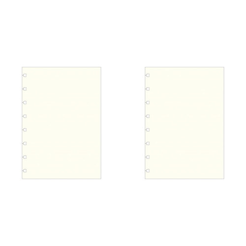 2x 60pc Filofax Pastel A5 Notebook Refill Plain Paper