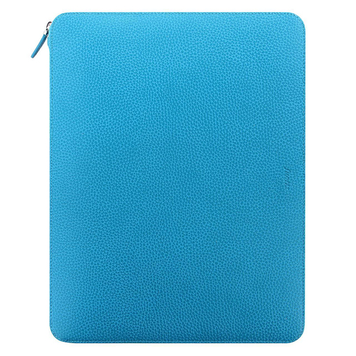 Filofax 32cm Leather A4 Finsbury Zipped Folio Personal Organiser Aqua