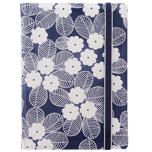 Filofax Impressions Pocket Notebook A4/A5 Refillable Navy/White