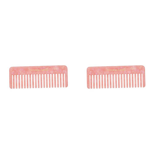 2PK Annabel Trends Tamed Hair Comb Rectangle 15cm - Pink