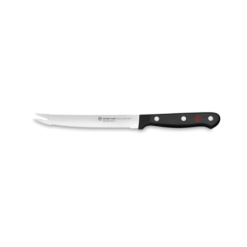 Wusthof Gourmet Stainless Steel Tomato Knife 14cm Blade - Black