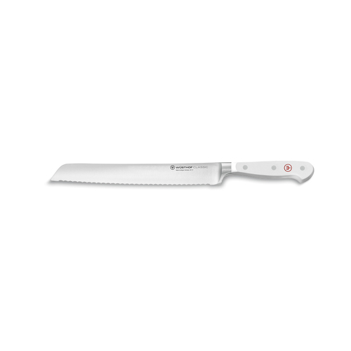 Wusthof Classic Double-Serrated Bread Knife 23cm Blade - White