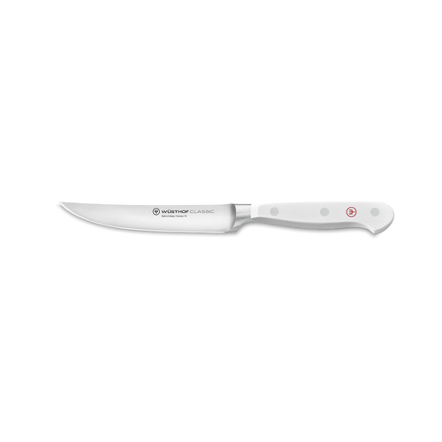 Wusthof Classic Steak Knife Plain Edge 12cm Blade - White