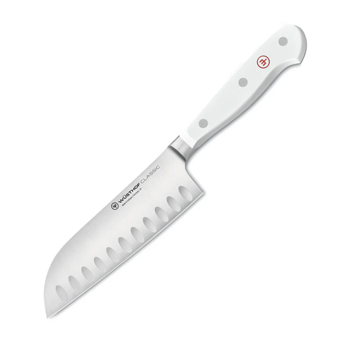 Wusthof Classic Steel Santoku Knife 14cm Blade - White