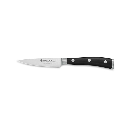 Wusthof Classic Ikon Stainless Steel Paring Knife 9cm Blade Black