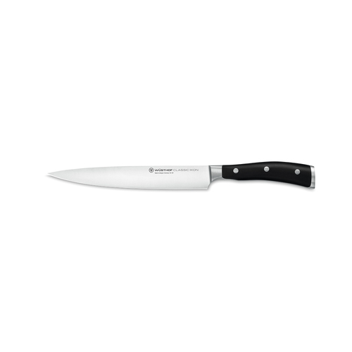 Wusthof Classic Ikon Stainless Steel Carving Knife 20cm Blade Black