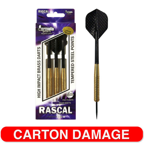 12pc Formula Sports Rascal 20g Brass Barrel Darts Tempered Steel Tip