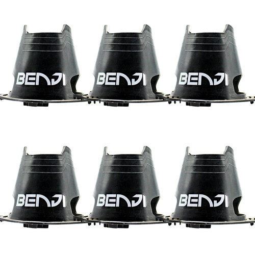 6PK Spartan Arld Kicking Tee's Durable & Heavy Duty 4 Adjustable Heights - Black