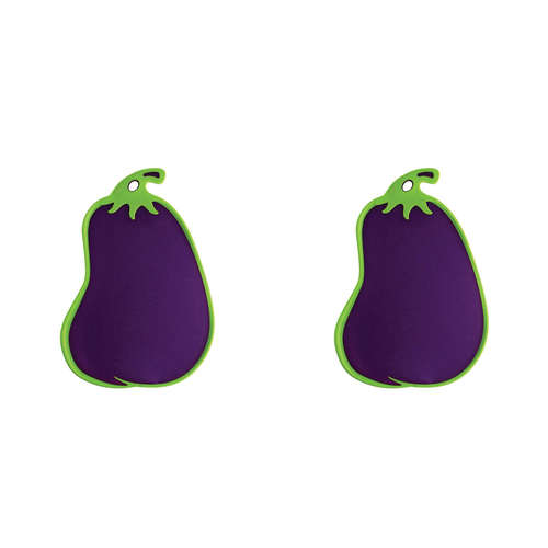 2PK Dexas Cut & Serve Silicone 24x35cm Cutting Board - Eggplant