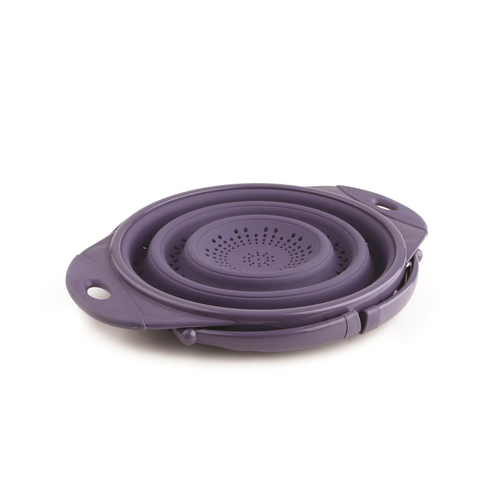 Dexas 25cm Silicone Pop Colander Food/Pasta Drainer - Purple