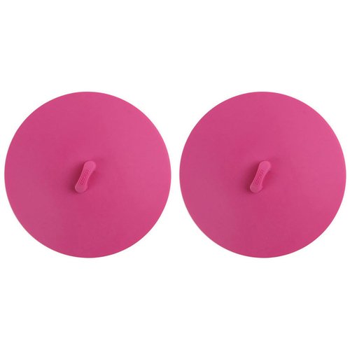 2PK Dexas 20cm Suction Lid Food Storage Cover Round Medium - Pink