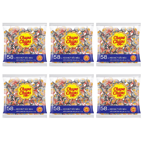 248pc Chupa Chups Tongue Painter Lollipop Candy Bag 539g