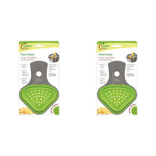 2PK Jokari Healthy Steps 17cm Pasta Basket Kitchen Utensil - Green