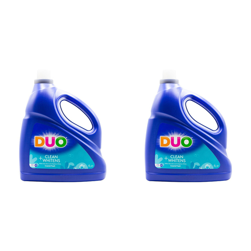 2PK Duo Liquid Laundry Detergent Concentrated Cleans & Whitens 4L