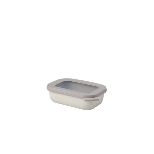 Mepal Multi Cirqula Food Bowl w/ Lid Rectangle 500ml/17oz - Nordic White