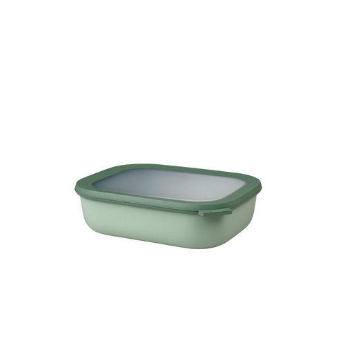 Mepal Multi Cirqula Food Bowl w/ Lid Rectangle 2L/68oz - Nordic Sage