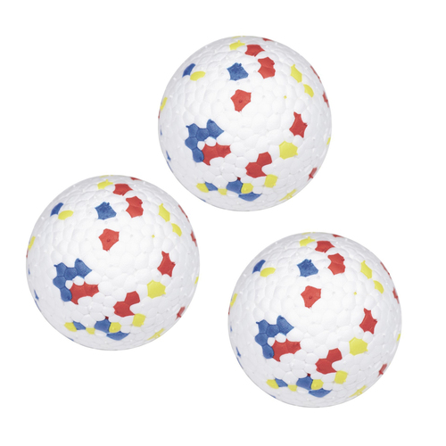 3PK M-Pets 7cm Bloom Ball Dog/Puppy Pet Interactive Chew Fetch Fun Exercise Toy