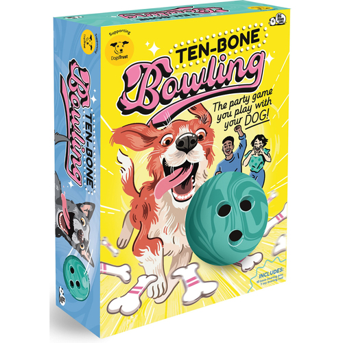 Big Potato Ten Bone Bowling w/ Dog Ball Family Party Game Set 6y+