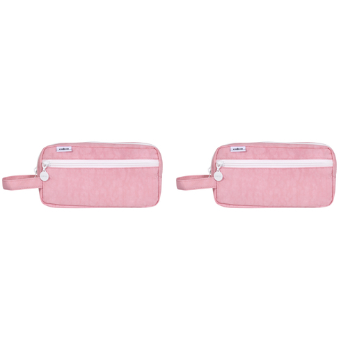 2PK Celco Pencil Case Functional and Stylish Pastel Pink