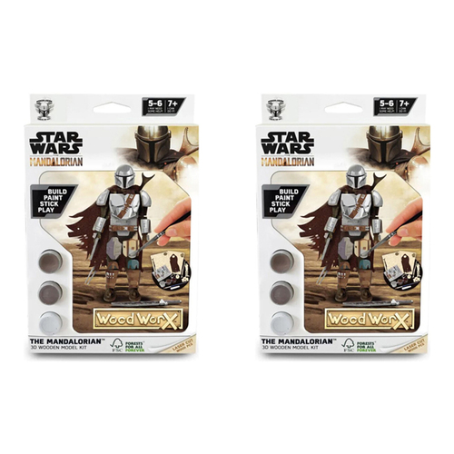 2PK Crown & Andrews Wood WorX Star Wars The Mandalorian FSC 3D Wooden Kit