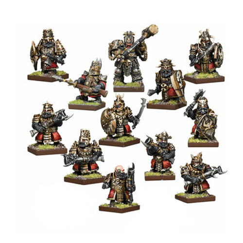 12pc Mantic Games Vanguard Abyssal Dwarf Warband Miniature Toy Set