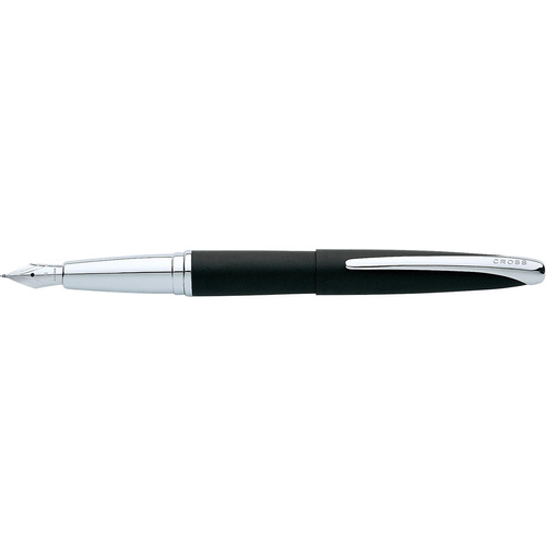 Cross ATX Basalt Medium Fountain Pen Nib Stationery - Black/Chrome