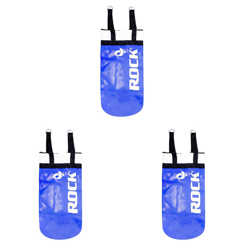 3PK Rock 3ft Unfilled Punching Boxing Bag Premium Grade - Blue