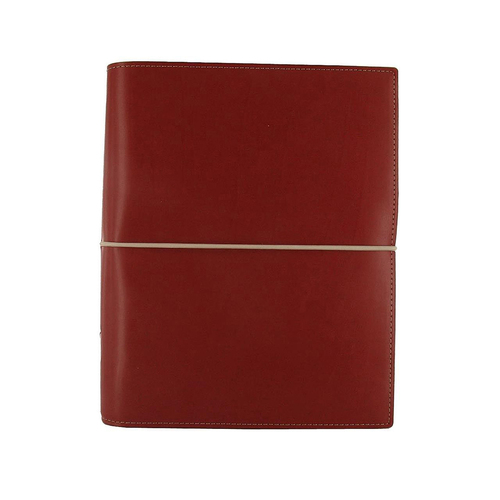 Filofax Domino A5 Organiser Notebook PU Leather - Red