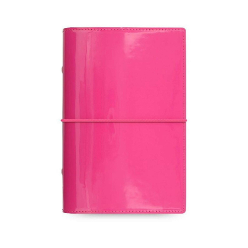 Filofax Domino Patent Personal Organiser - Hot Pink