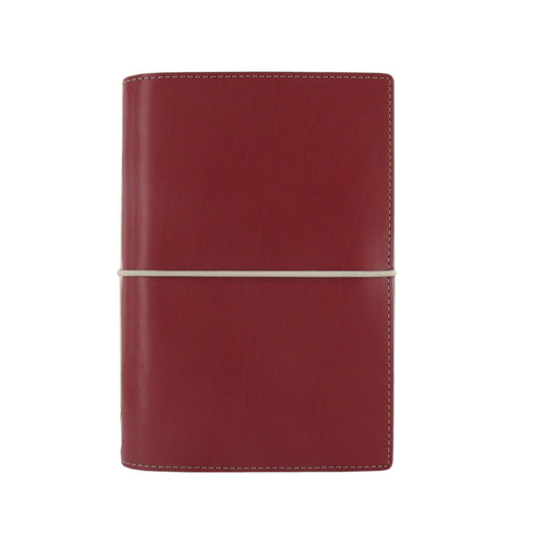 Filofax Domino Personal Organiser Faux Leather - Red