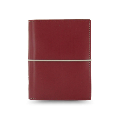 Filofax Domino Pocket Organiser Stationery Faux Leather Red