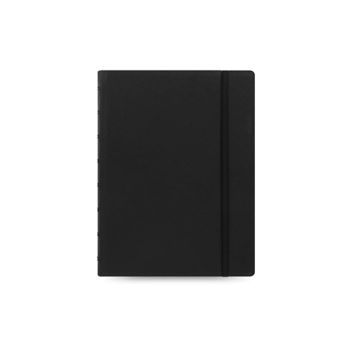 Filofax 256-Pages A5 Notebook Refillable Thick Plain Black