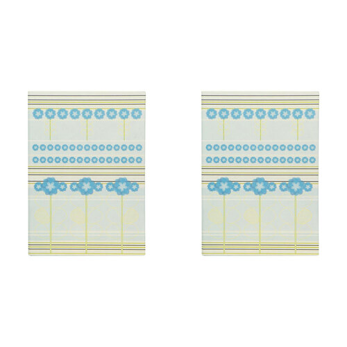 2PK Lantern Studios Portrait 6x4" Bi Photo Frame - Stripe Flower Turquoise