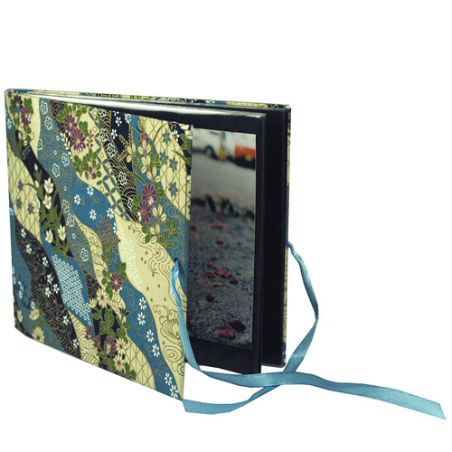 Lantern Studios Japanese Piccolo Photo Wallet Album Indigo Wave 17cm