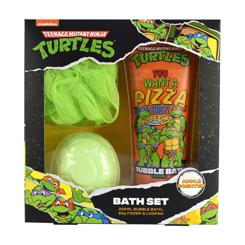 TMNT Bubble Bath/ Fizzer & Loofah Kids/Children Bath Set 6y+