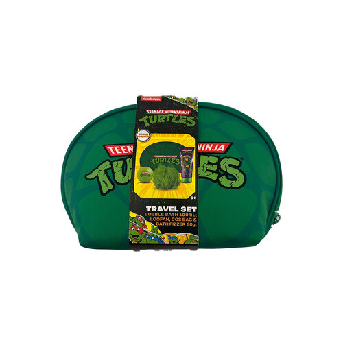 TMNT Bubble Bath/Fizzer & Loofah Kids/Children Travel Pack 6y+