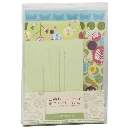 40pc Lantern Studios A5 Sheet/Envelope Writing Set Cottage Garden