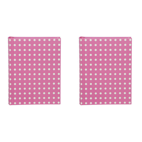 2PK Lantern Studios Animal Playdate 64-Pocket 12x16cm Photo Album - Pink