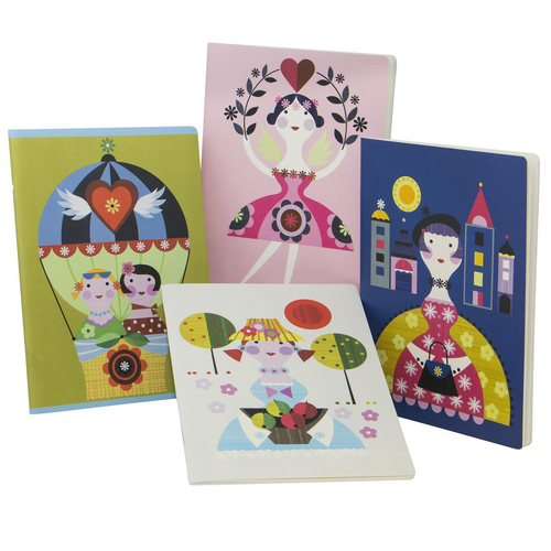 4pc Lantern Studios Ellen G Cahier Exercise Book Set